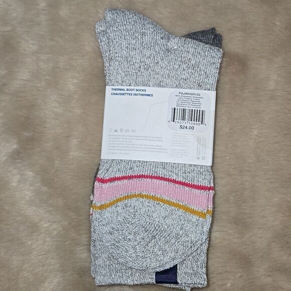 PAJAR GRAY THERMAL BOOT SOCKS, 2 PAIRS, NEW! - Picture 4 of 6